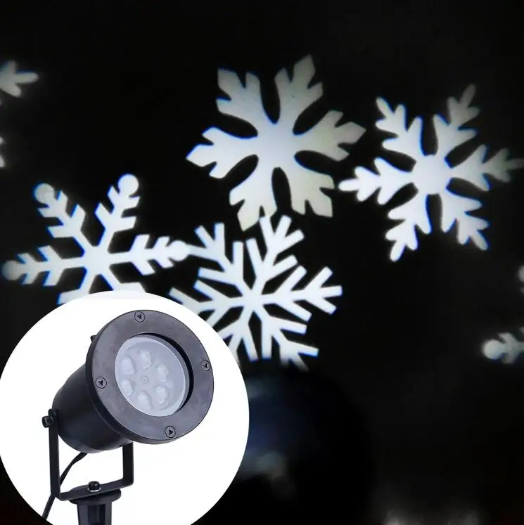 Goede Waterdichte IP65 Outdoor Garden Path Lamp Kerst Projectie Licht Indoor Kerst Witte Sneeuwvlok Lamp Vakantie Verlichting