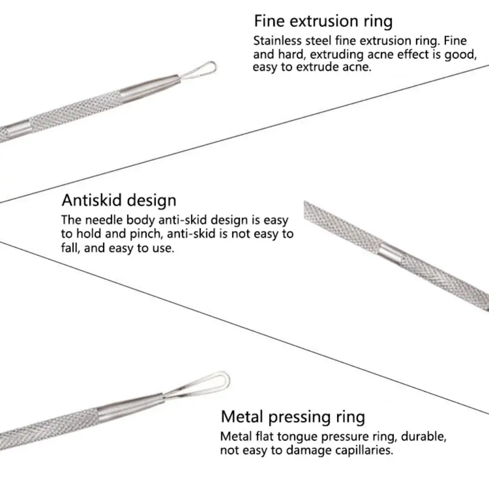 Двухголовые иглы для акне из нержавеющей стали прибор для удаления угрей пятнистости инструмент для ухода за кожей
