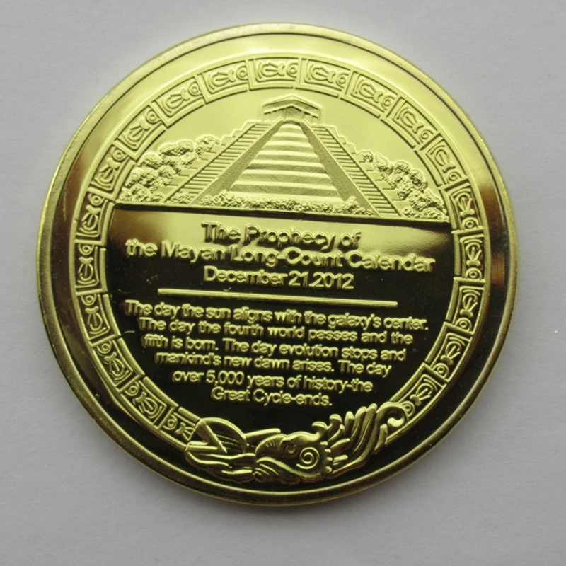 Серебряная монета пирамиды майя ацтекский календарь медаль Дракон КОПИЯ монета сувенир металлические ремесленные монеты