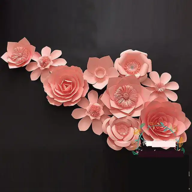 giant paper flowers sets for wedding backdrops decorations for event paper flower window display