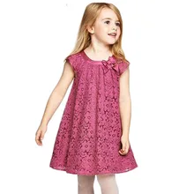 Платье с галстуком-бабочкой для девочек, Новое поступление, летнее, маленькое, свежее, дышащее, крутое, кружевное, с подкладкой из чистого хлопка