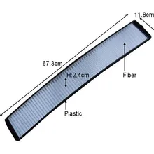 Лучшая цена CU6724 обувь по заводским ценам 64311000004 белое волокно воздушный фильтр в салон автомобиля WP9002 для BMW 67,3*2,4*11,8 см AC24