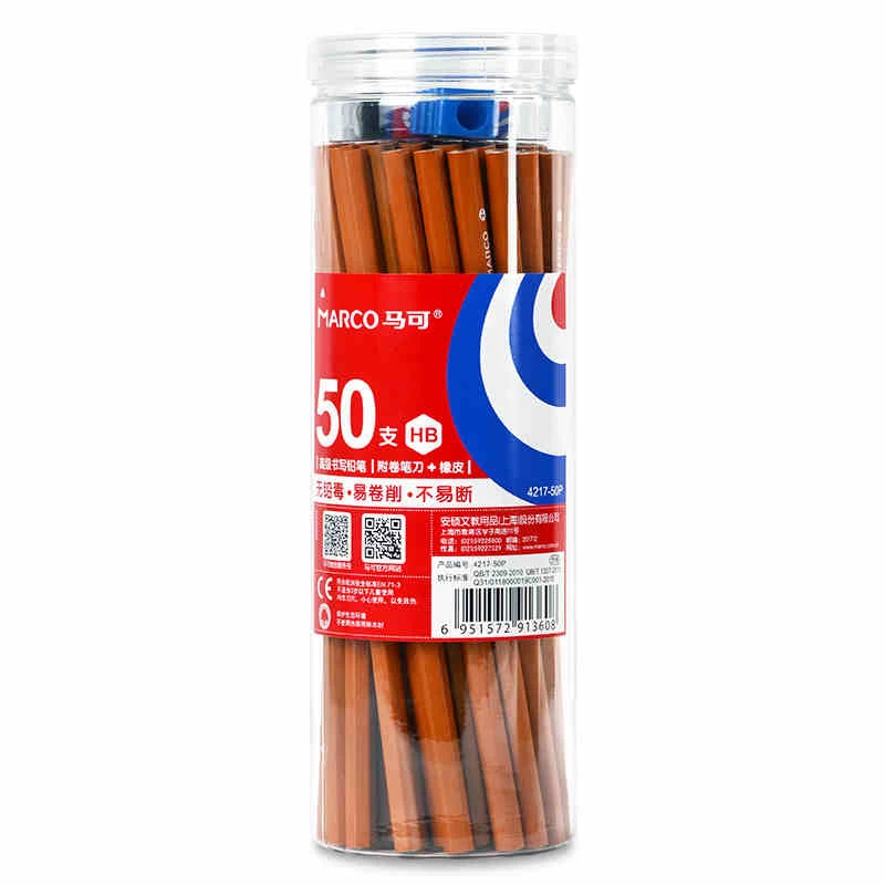 

Marco Wood Pencils 4217-HB-50Pcs Balck Graphite Pencils for HB School Student Special Writing Pencils Hex Pencils Penalties Exam