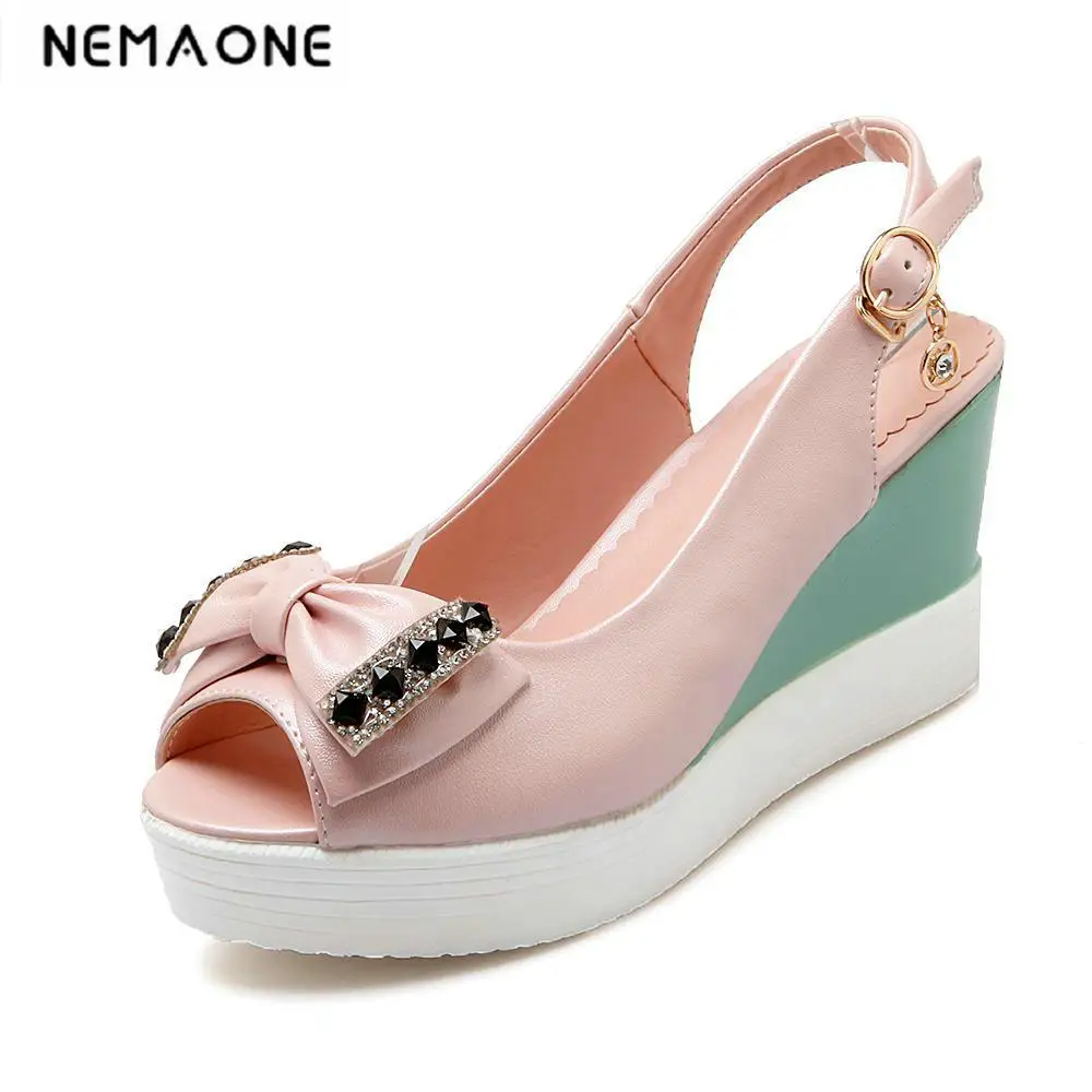 

Summer Sandals Women Peep Toe Wedge Sandals Sweet women Shoes Woman Shoes For Lady