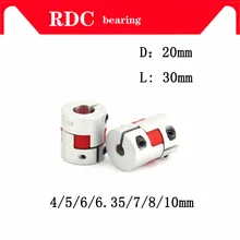 Высокое качество; 1 предмет в комплекте гибкий plum зажим переходник D20 L30 Размер вала ЧПУ Соединительная муфта подвижной щеки дробилки 4/5/6/6,35/7/8/10 мм 5 мм 8 мм D20L30