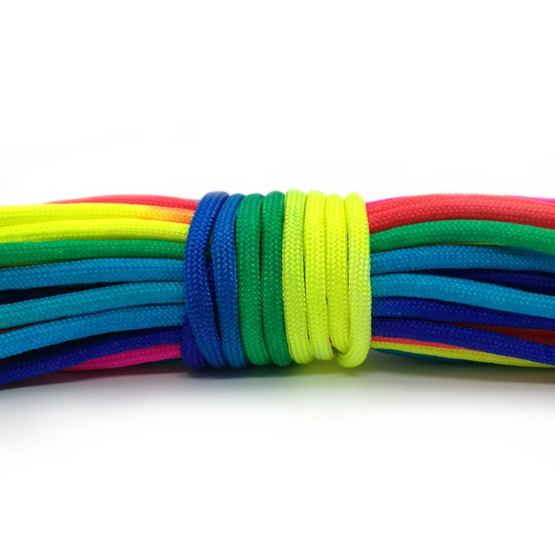 5 متر الملونة Paracord في 550 المظلة الحبل الحبل حبل مل المواصفات النوع الثالث 7 ستراند تسلق التخييم بقاء المعدات