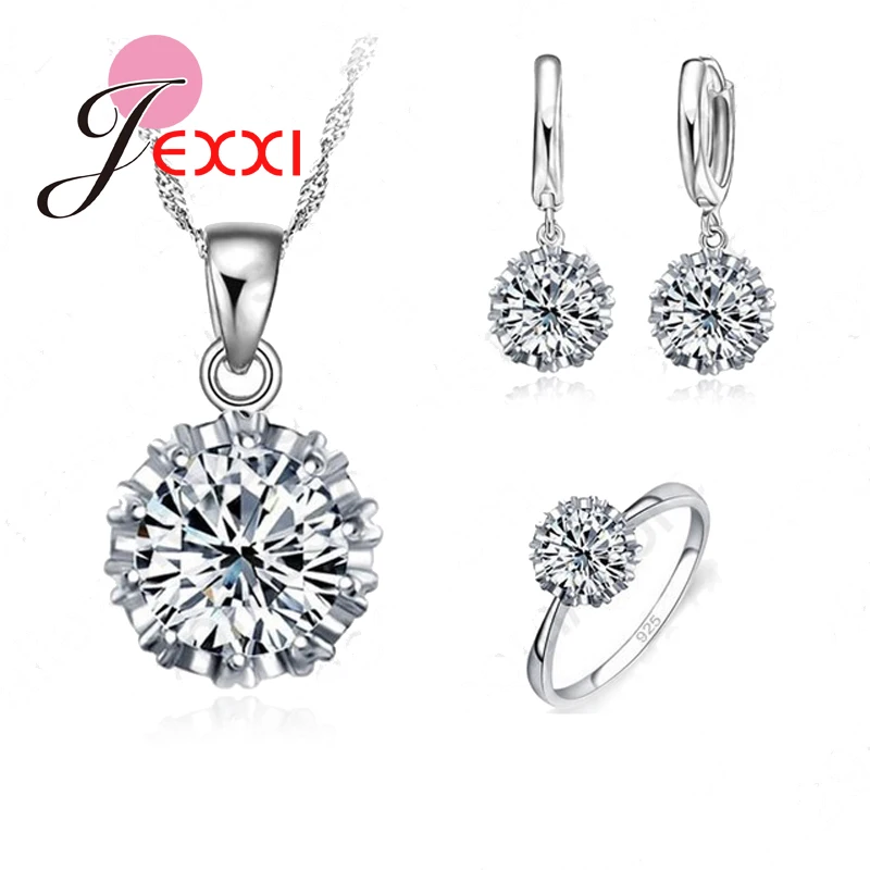 Комплект из колье серёг и кольца серебра 925 пробы|jewelry sets for women|fine jewelry setjewelry |