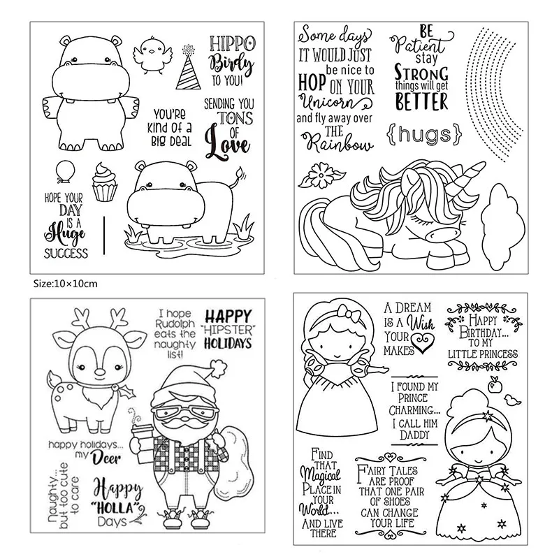 

20PCS boys girs animals Transparent Stamp Clear Stamps for DIY Scrapbooking Valentine's Day Album Paper Cards Decorative Crafts