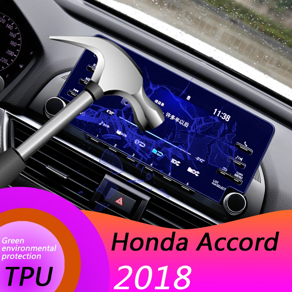 

For Honda Accord 10th 2018 Car GPS Navigation Screen Steel Protective Film Dashboard Pain Protector Film Car-Sticker Accessories