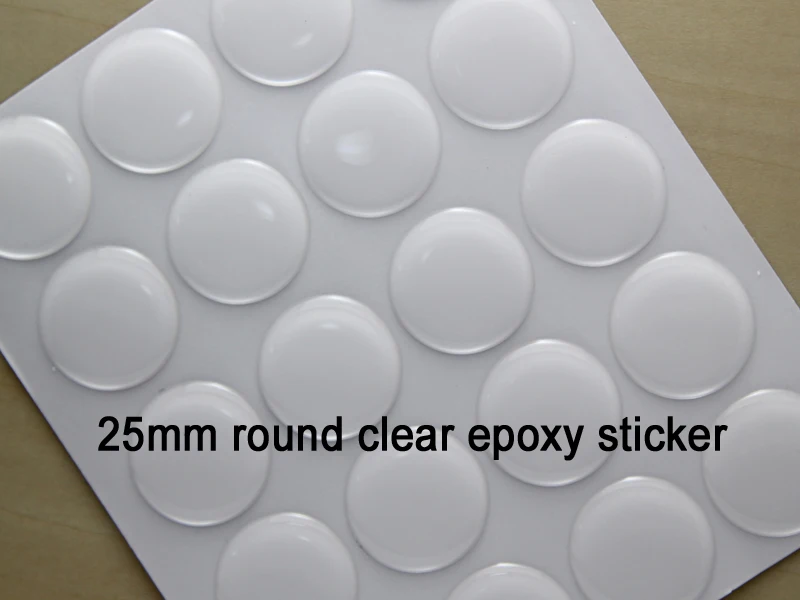 Circle Domes Dots Seals 25mm Round Clear Epoxy Stickers FREE SHIPPING
