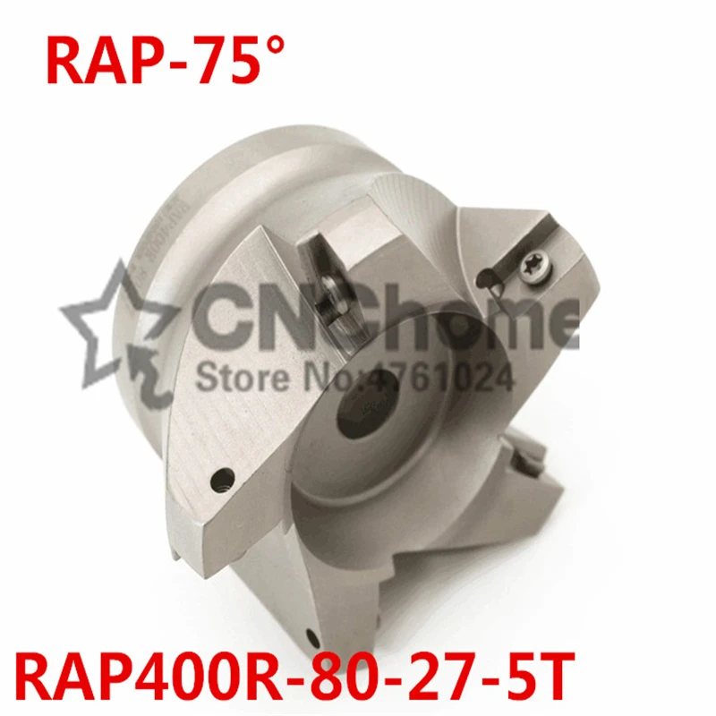 RAP400R 80 27 5T 75 градусов высокая положительная лицевая мельница Диаметр резки для