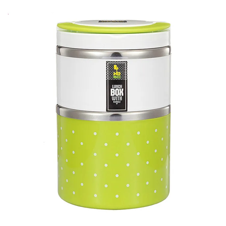 Stainless Steel dinner bucket keep warm food warmer mess tin, Double Layer Portable Bento Box