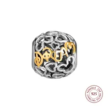 Стерлингового серебра 925 мечта ажурная подвеска в форме сердца бусины для женщин подходит бренд ювелирный браслет сделай сам