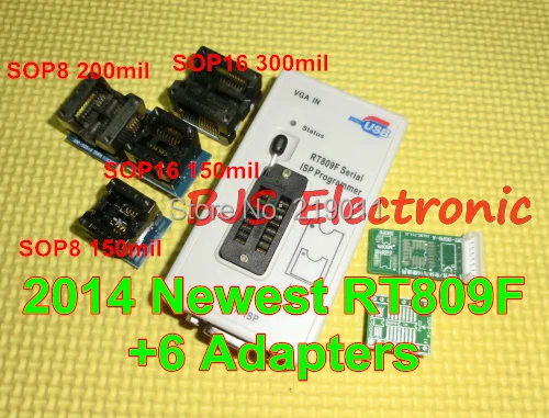 Бесплатная доставка RT809F серийный ISP/ USB программатор + 6 шт. бесплатных адаптеров
