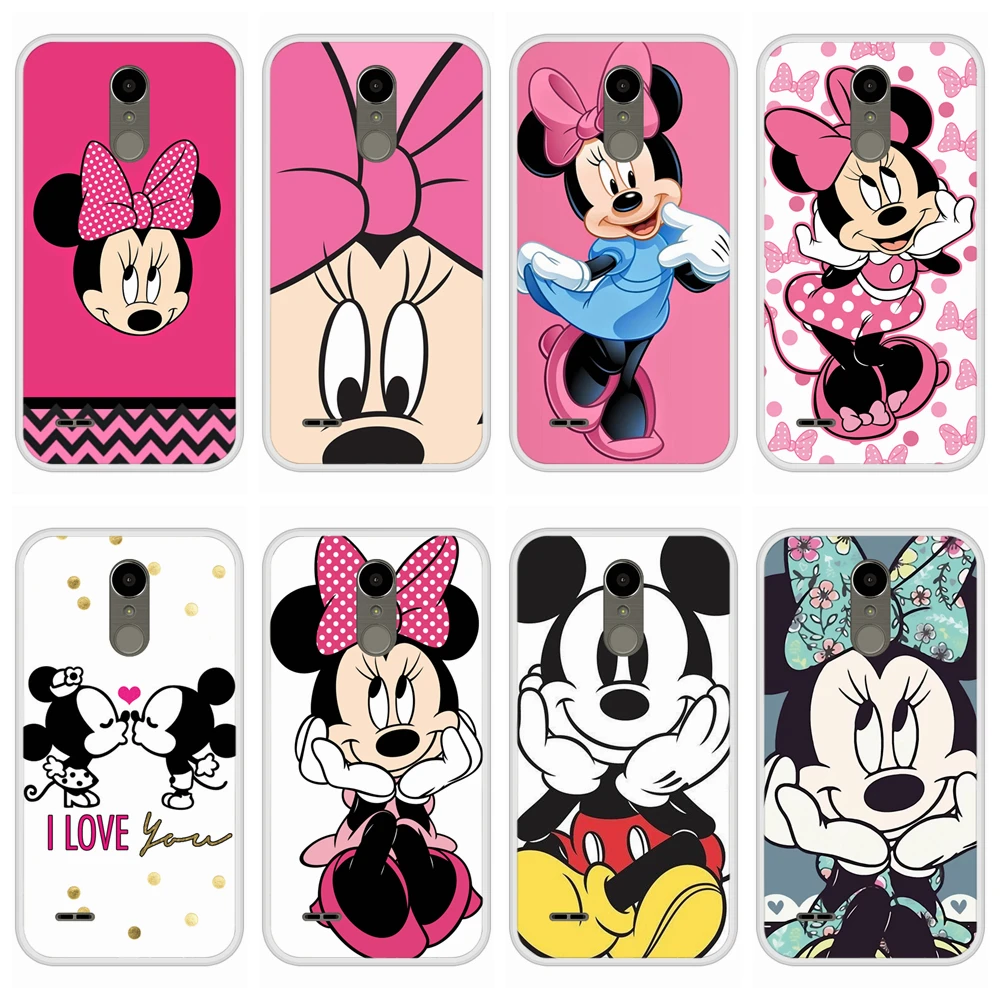 

Case For LG K10 2017 Soft Silicone TPU Mickey Minnie Patterned Print For LG K 10 2017 Phone Case Cover