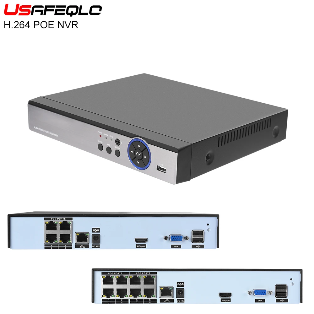 8CH 4CH 1080P 48В POE NVR комплект системы видеонаблюдения XMEYE 802.3af P2P ONVIF сетевой