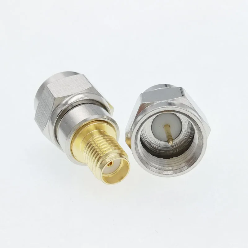 F Male to SMA Female RF Coaxial Adapter Straight Goldplated (1)