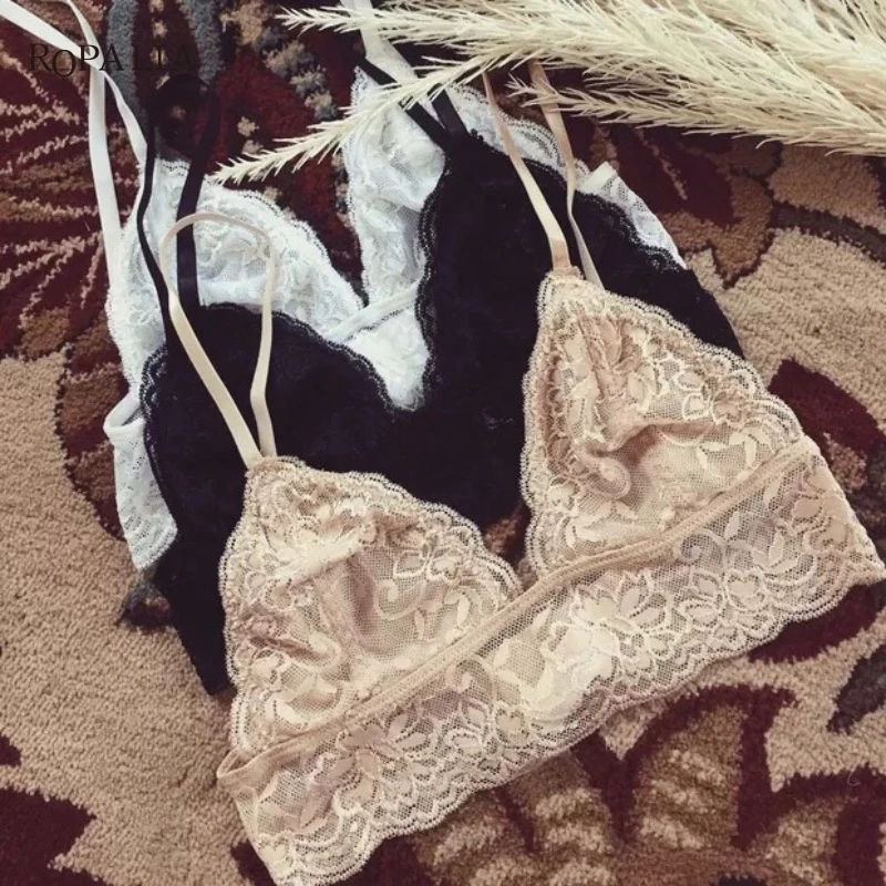 

Transparent Wireless Sexy Women Underwear Floral Lace Bra Bralette Wire Women Bustier Seamless Bras Brassiere Lingerie Bra