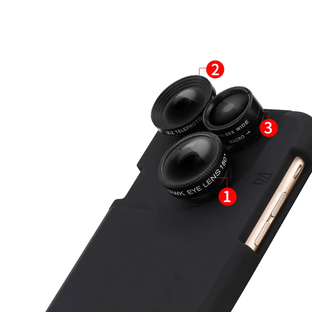 bilder für Weitwinkel Len Phone Cases Kombination 4 in 1 Clip Auf Fisheye-objektiv + Weitwinkel + Macro + 2x Zoom Für iPhone 6 6 PLus 6 s Plus bilder für Weitwinkel Len Phone Cases Kombination 4 in 1 Clip Auf Fisheye-objektiv + Weitwinkel + Macro + 2x Zoom Für iPhone 6 6 PLus 6 s Plus