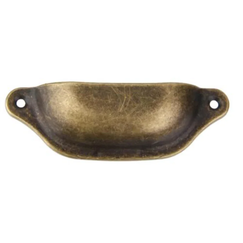 

Iron Antique Brass Cupboard Cabinet Drawer Knob Furniture Shell Pull Handles Kit