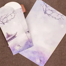 1 шт. BZNVN красивые Китай Стиль конверт № 5 Китайский античный ручной росписью цвет чернил Стиль конверт