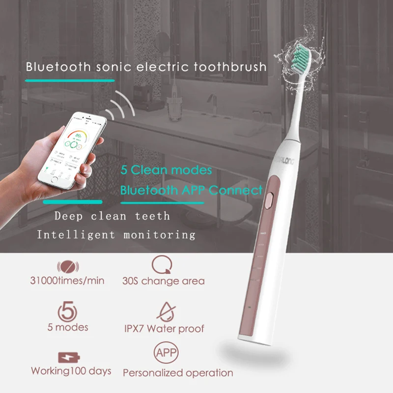 High End Mobile Phone APP Control Electric Toothbrush Tooth Brush Teeth