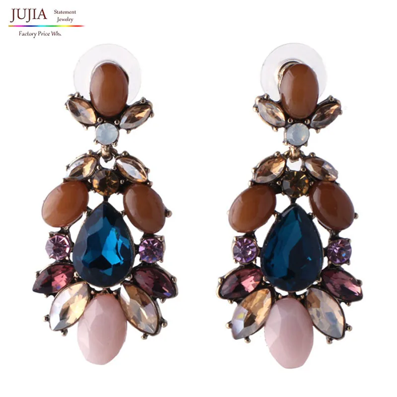 Горячая Распродажа женские модные серьги Новое поступление брендовые милые металлические серьги ручной работы с кристаллами для женщин и девушек