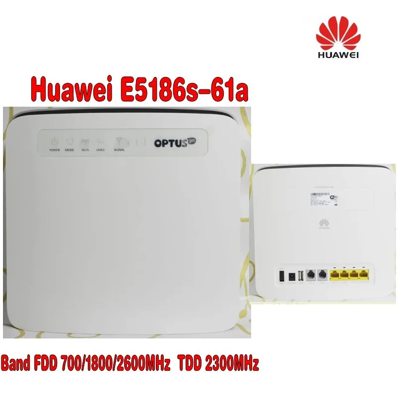Huawei E5186s-61a LTE FDD 700/1800/2600Mhz TDD2300Mhz Cat6 300Mbps Mobile Router+4G Antenna Huawei E5186s-61a LTE FDD 700/1800/2600Mhz TDD2300Mhz Cat6 300Mbps Mobile Router+4G Antenna
