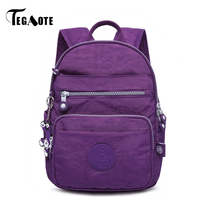 

TEGAOTE brand women small backpack casual schoolbag for college girl waterproof nylon double shoulder bags travel female mochila