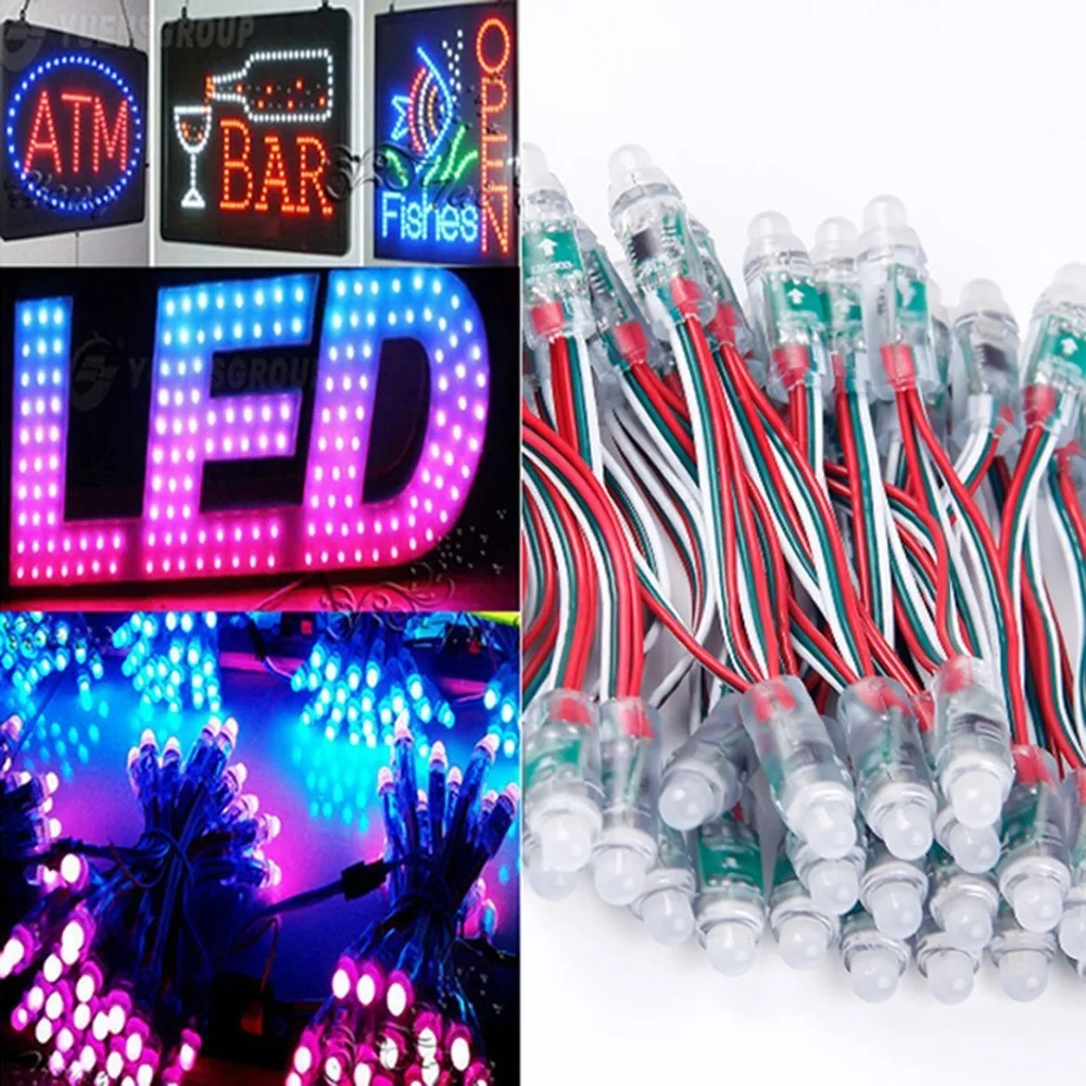 

1000pcs/lot wholesale DC5V WS2811 led pixel module 50pcs/string Advertisement full color string magic TV background