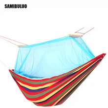 Outdoor Picnic Garden Hammock Hang Bed Portable Travel Camping Swing Canvas Stripe Mosquito net Hang Bed Furniture Hammock цена Outdoor Picnic Garden Hammock Hang Bed Portable Travel Camping Swing Canvas Stripe Mosquito net Hang Bed Furniture Hammock цены онлайн