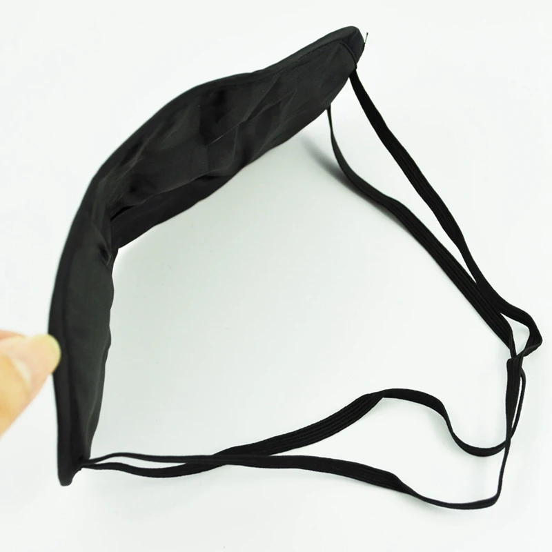 Полиэстер маска для глаз/маска для сна с полиэфирной нитью наполнения-черный+ Бесплатный кабель галстук