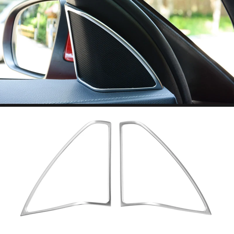 2PcsCarstylingChromeDoorAudioSpeakerCoverFrameTrimForMercede