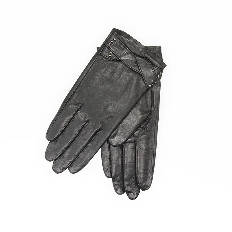 

Leather Gloves Women Autumn Winter Warm Touch Screen Plus Velvet Thickening Goatskin Cold Thin Personality Men Women Gloves
