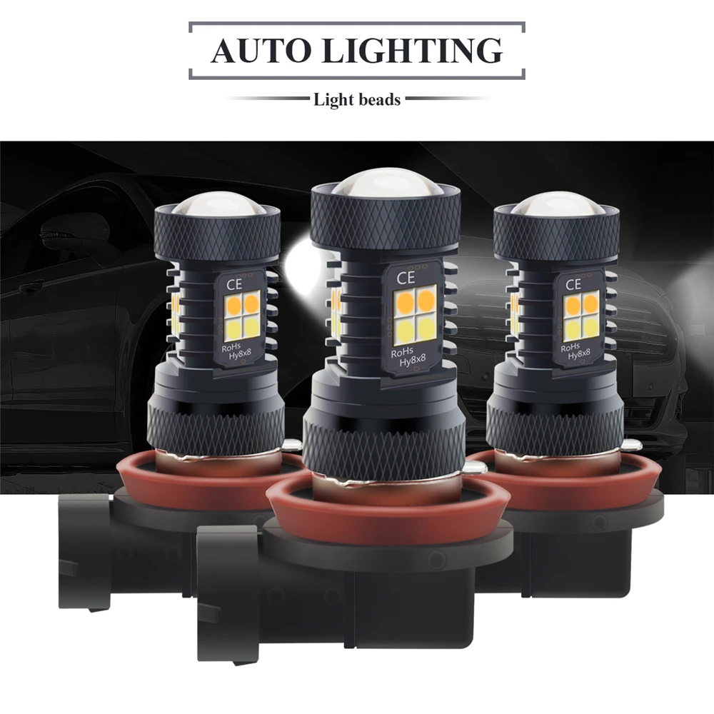 2 шт. H7 H11 9006 Автомобильный светодиодный фонарь для фар авто 16 SMD СВЕТОДИОДНЫЙ противотуманный фонарь для Passat b6 Ford Focus 2 peugeot 206 Универсальный