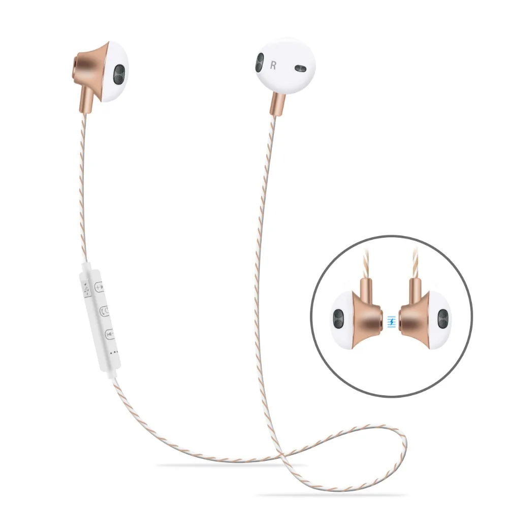 

ALWUP Wireless Bluetooth earphone Magnetic In-Ear Sport Bluetooth Earphone stereo with Microphone Bluetooth V4.1