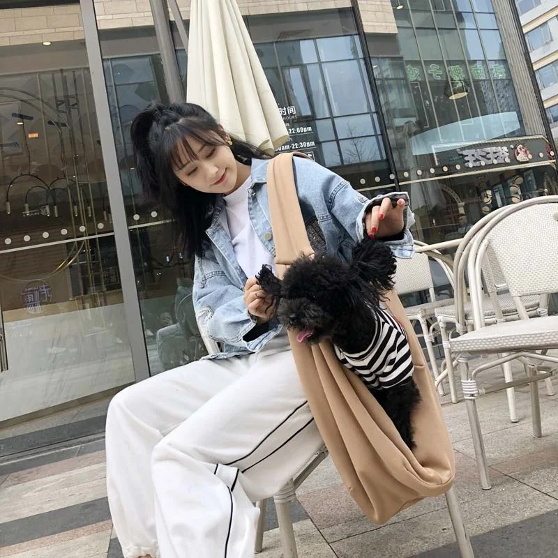 

Hands-free Reversible Small Dog Cat Sling Carrier Pet Carrier Bag Pet Puppy Carrier Outdoor Travel Handbag Pouch Sling