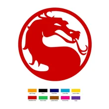Samochód stylizacji 15cm x 15cm Mortal Kombat naklejki samochodowe na okno samochodowe zderzak Auto drzwi SUV Laptop kajak winylowa tablica naścienna 11 kolor Jdm