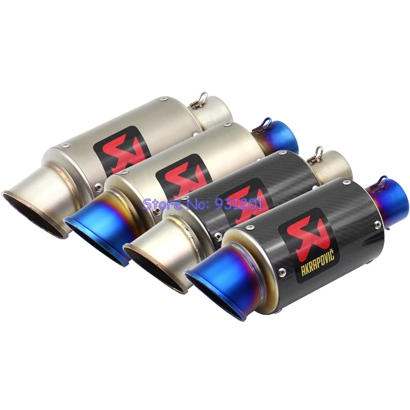

Inlet 51mm 61mm Akrapovic Exhaust Motorcycle Escape Moto DB Killer Pot Echappement Moto Muffler Universel for MT07 MT09 R6 etc.