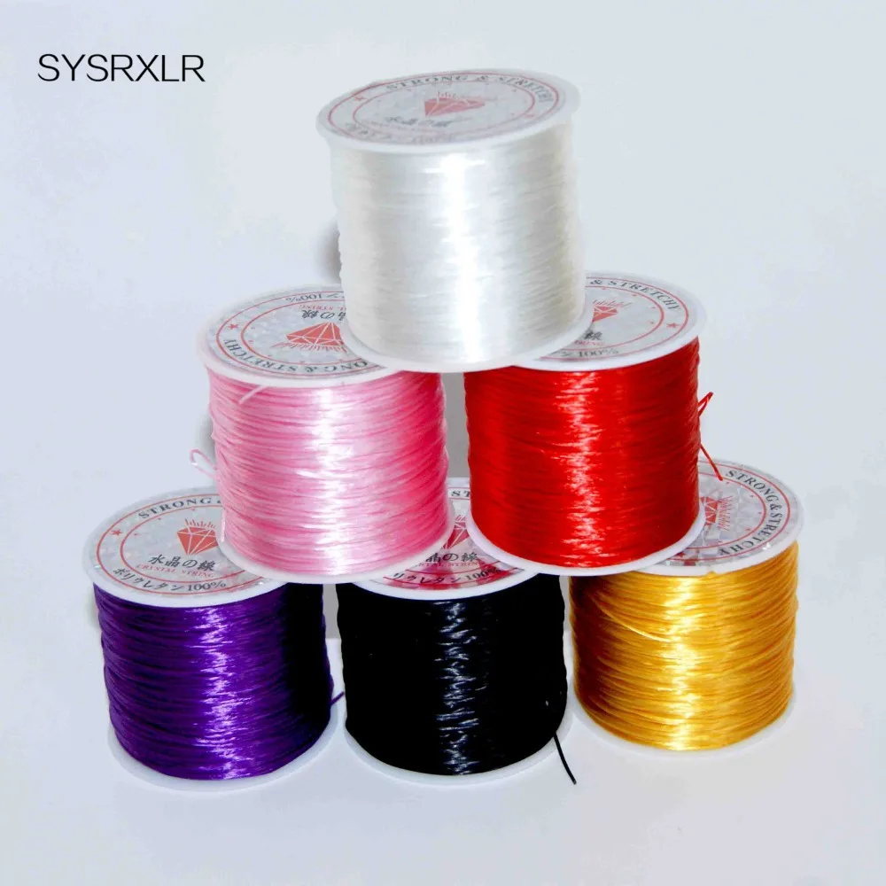 

60 M Colorful Flexible Elastic Crystal Line Rope Cord For The Manufacture Of Jewelry Beadwork Wire Fishing Thread Rope Bracelet