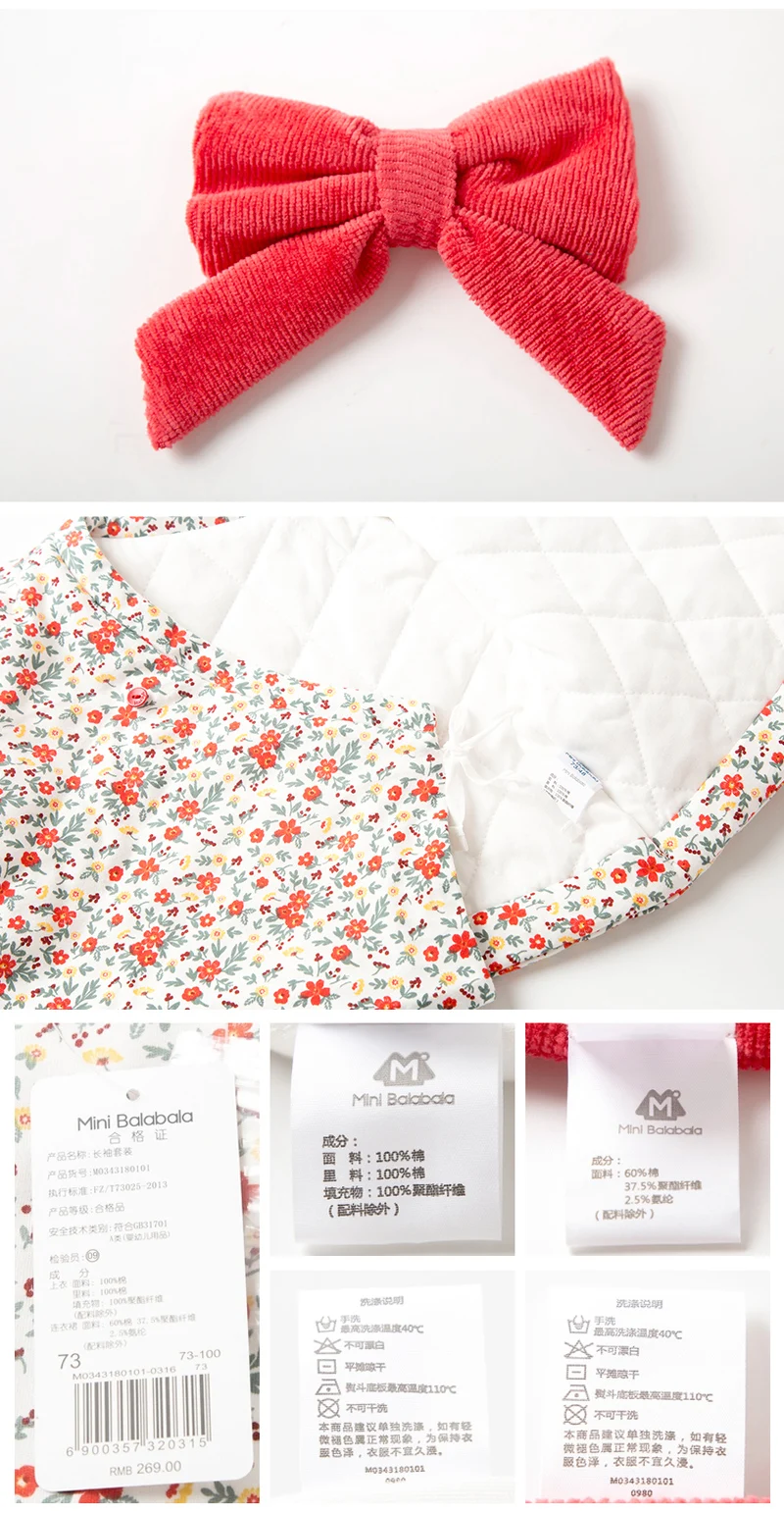 Mini Balabala Baby Girls 2-Piece Floral Printed V-neck Shirt Tops+ Tank Dress Set Infant Newborn Baby Boys Clothes Clothing Set