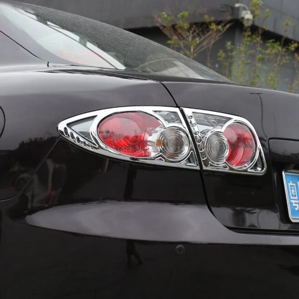 

Accessories Exterior For Mazda 6 M6 Atenza 2003-2006 2007 2008 Cars ABS Chrome Tail Lamp Cover Trim Molding Rear Light Frame
