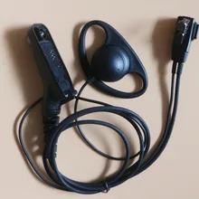 D-образным кольцом Форма висит наушное крепление ушной вкладыш наушники гарнитуры наблюдения микрофон для Motorola радио APX4000 APX6000 APX7000 APX7000XE