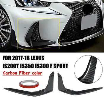 

1Pair Real Carbon Fiber Front Bumper Splitters For LEXUS IS200T IS350 IS300 F Sport 2017 2018 Replacement Part