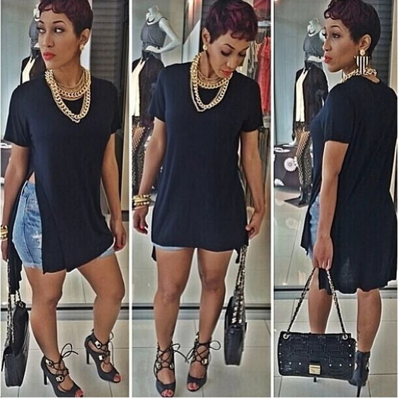 side split maxi shirt