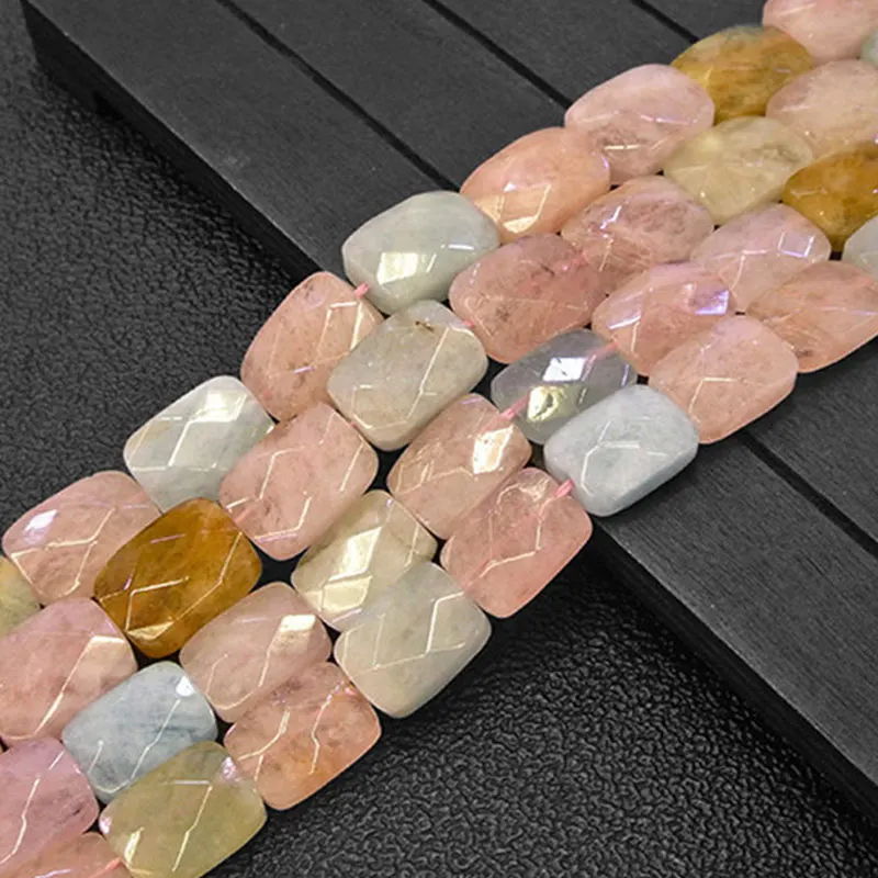 

Faceted Rectangle Morgan Beads Natural Stone Beads For Jewelry Making Beads Bracelets For Women 15'' Needlework DIY Beads