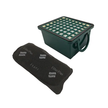 

2pcs/lot Cleaning hepa filter & Motor activated carbon filter replacements for Vorwerk VK130 VK131 VK131SC EB350 EB351 parts