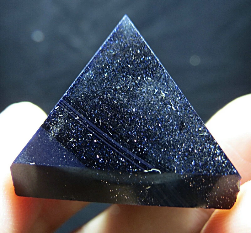 

beam blue goldstone quartz crystal pyramid