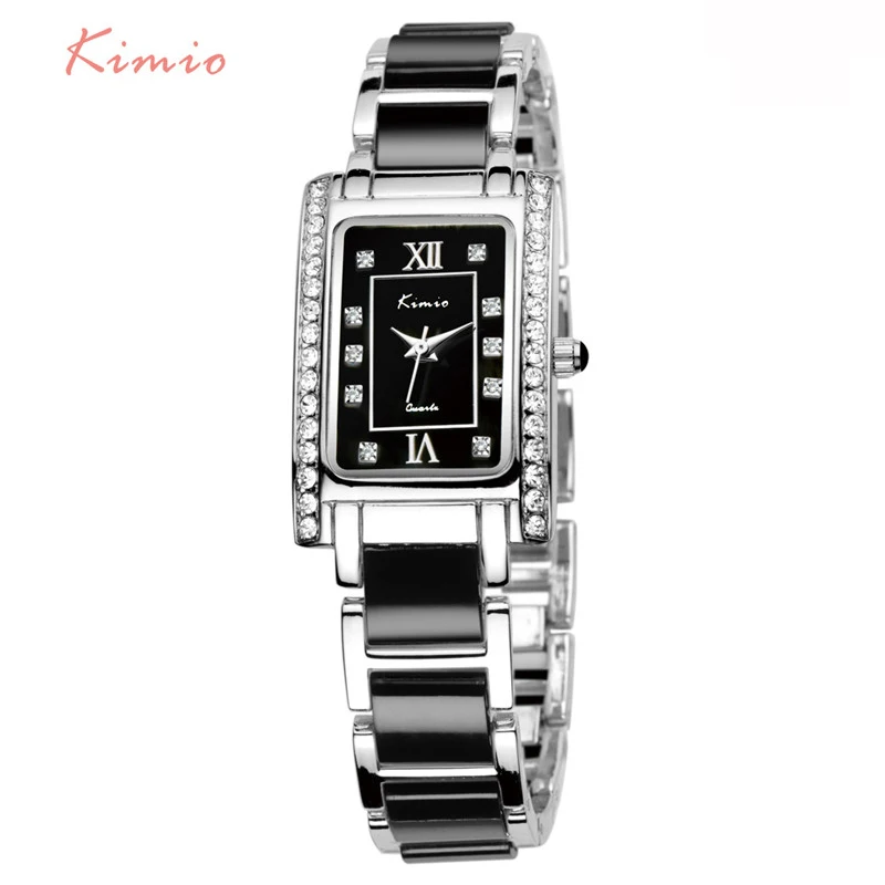 KIMIO Square Rectangle Rose Gold Watch Rhinestone Ladies Bracelet Luxury Watch Women Brand Quartz Wrist Watches For Women Casual KIMIO Square Rectangle Rose Gold Watch Rhinestone Ladies Bracelet Luxury Watch Women Brand Quartz Wrist Watches For Women Casual
