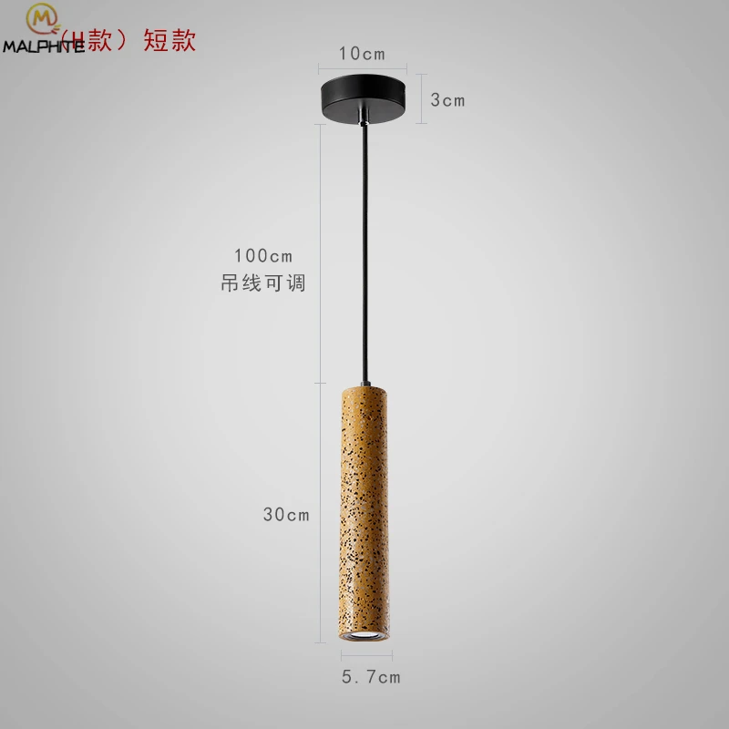 Новые Современные Мраморные подвесные светильники промышленные декоративные светильники бетонный цементный цилиндр труба подвесной светильник кафе бар подвесное освещение - Цвет корпуса: H